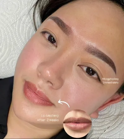 Lip blushing result