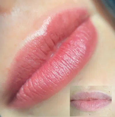 Lip blushing result